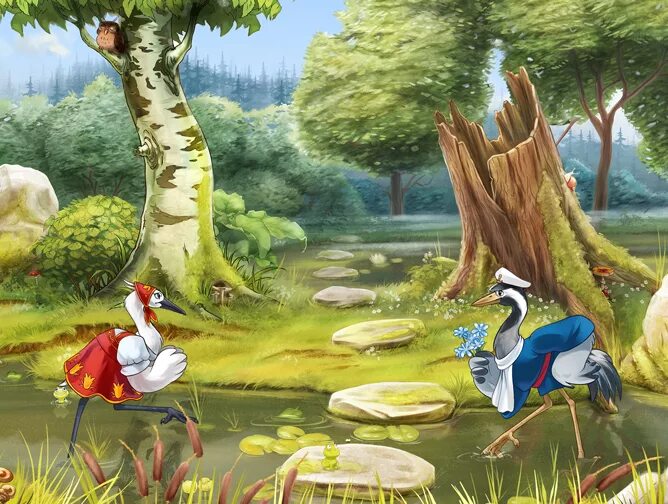 сказка журавль и цапля герои. сказка журавль и цапля герои. иллюстрация из сказки журавль и цапля. русские народные сказки журавль и цапля. иллюстрация к сказке журавль и цапля.