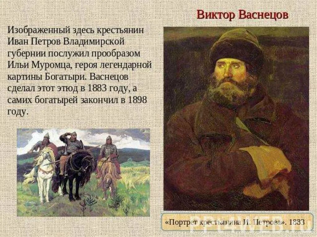 Портрет Ивана Петрова Владимирской губернии Васнецова. Васнецов Владимирский крестьянин.