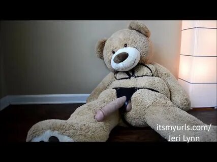 Gorgeous brunette have sex w Teddy Bear.