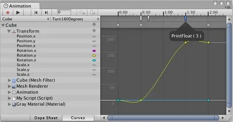Unity animation event