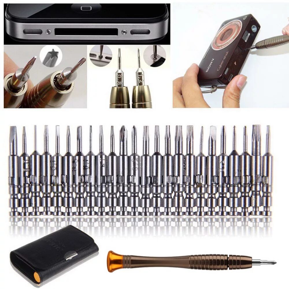 Screwdriver Set набор отверток. 25in1 набор отверток прецизионная отвертка Torx. Отвертка (25 насадок, в чехле). Отвертка набор ТМ-2025, 5в1 (159)/200/. Наборы ремонта ноутбуков телефонов