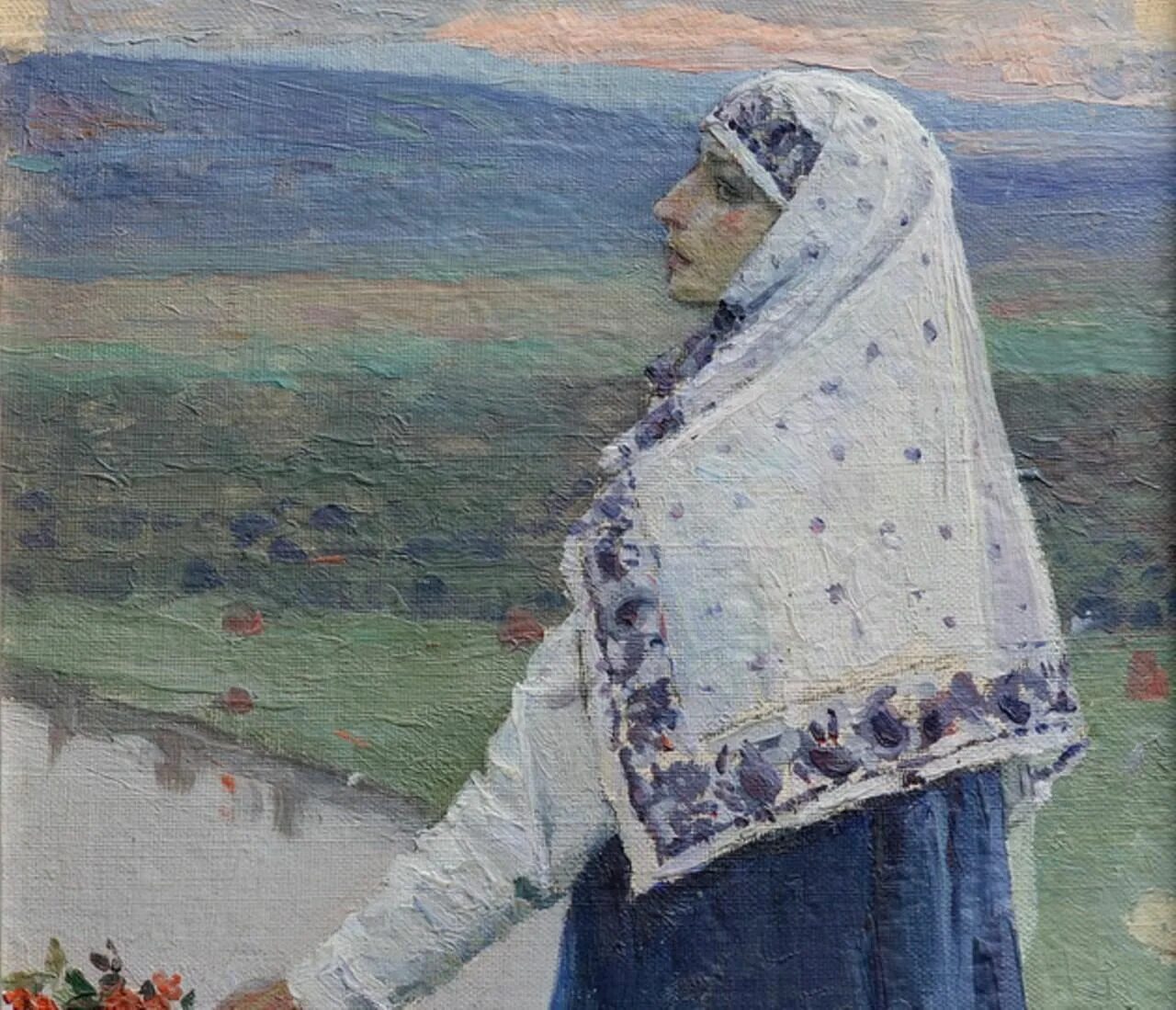 Кинуть платок что значит. Христова невеста Нестеров 1887. Нестеров Христова невеста картина.