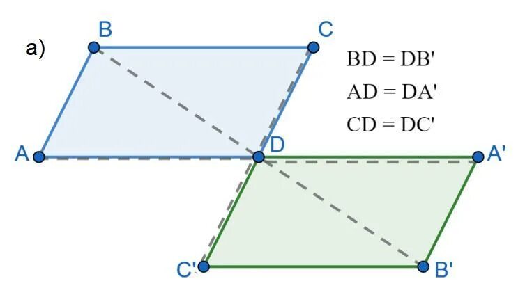 Параллельный перенос параллелограмма на вектор bd. Начертите параллелограмм ABCD постройте. Центральная симметрия параллелограмма. Осевая симметрия параллелограмма. Осевая симметрия парллелогра.