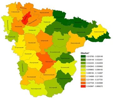 Воронежская область административные районы