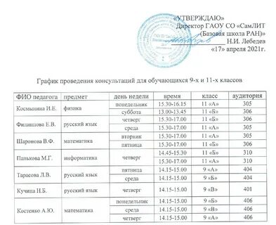 4 расписание самара