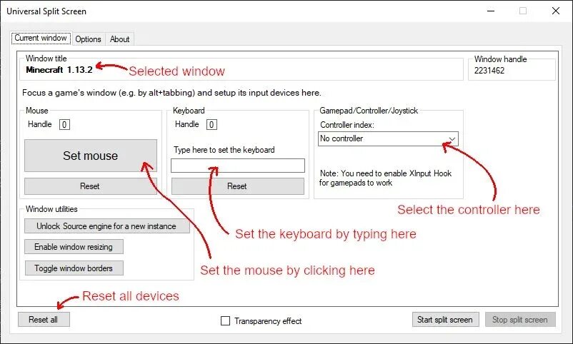 Screen splitting. Universal split screen гайд. toshiba split screen utility. windows handle util. splitscreen scroll list with checkboxes web.