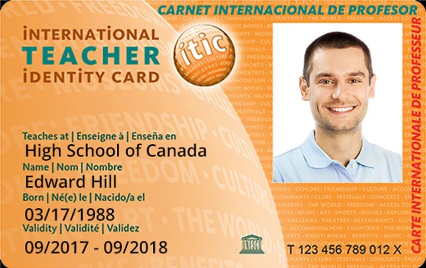 Teacher php. Teacher ID Card. School ID Cards teacher. Карта преподавателя ITIC. ISIC Card.