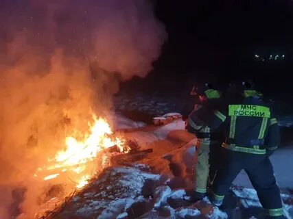 Пожар в зимнем