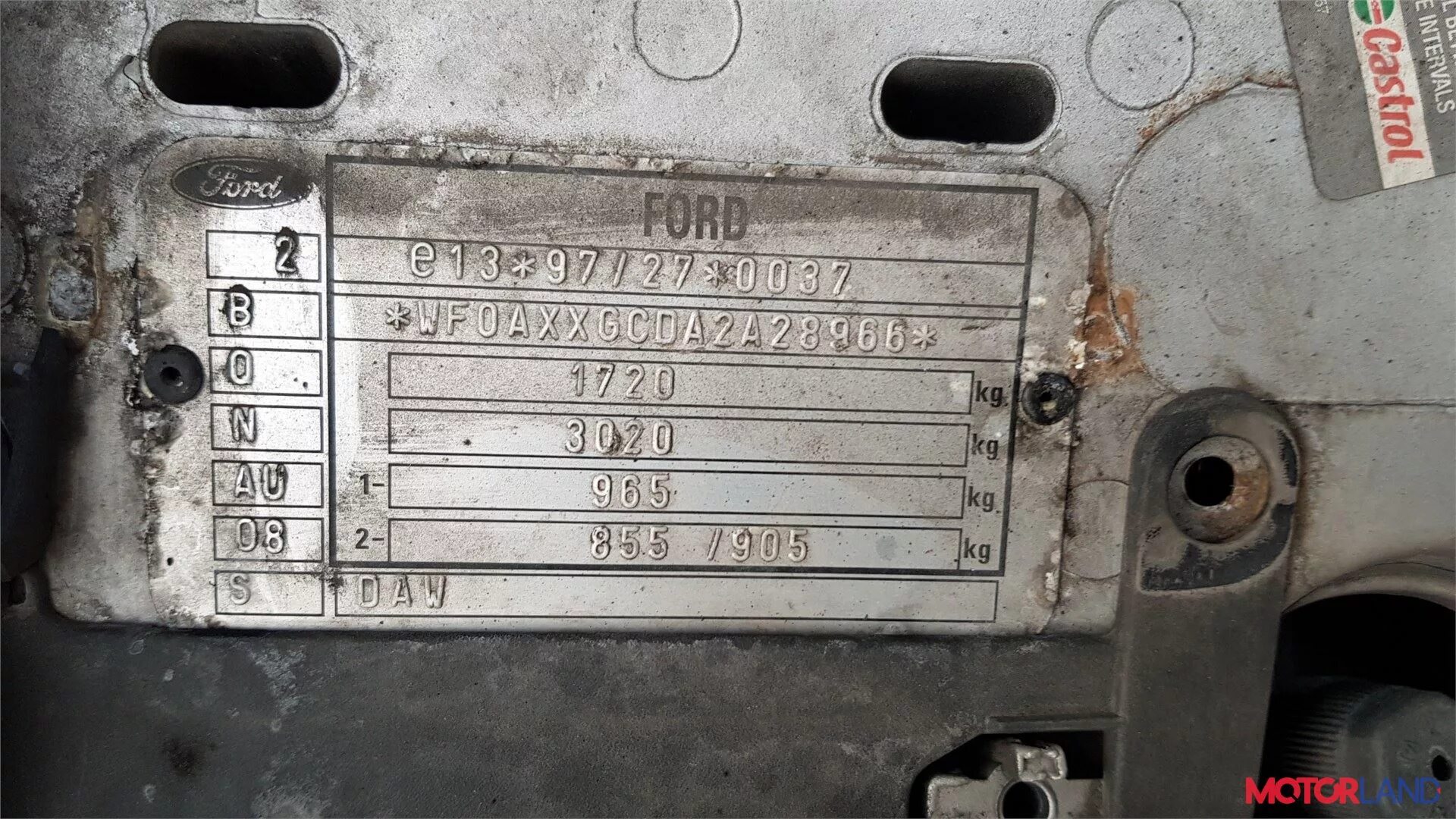 Маркировка двигателя форд фокус 2 Недавно поступивший автомобиль Ford Focus 1 1998-2004 разборочный номер t17772