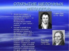 Открытие щелочных металлов. Открытие щелочноземельных металлов. Кто открыл металлы. Открыватели щелочных металлов. Открытие щелочных металлов сообщение