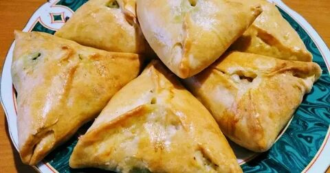 Треугольники на кефире с мясом