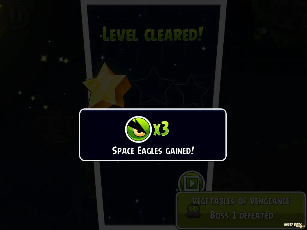 Angry Birds Space Mighty Eagle.