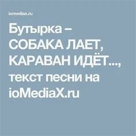 Песня собаки лают
