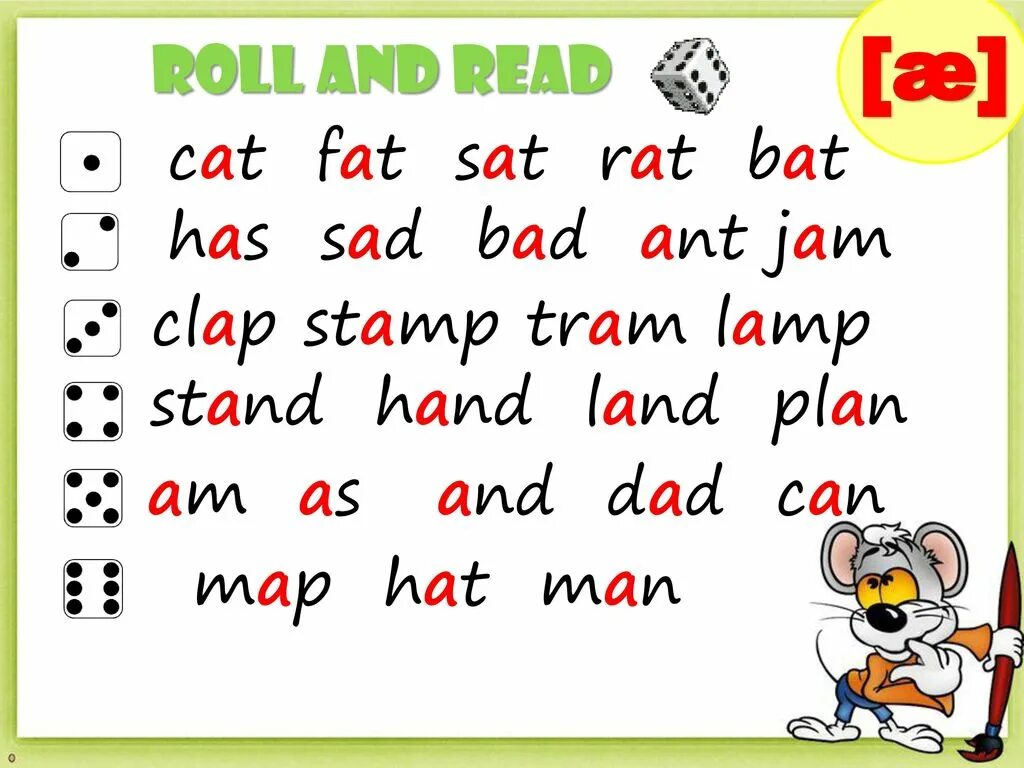 Roll слово. Roll and read. Roll and read e. Roll and read Letter a. Roll and read на звуки Cat.