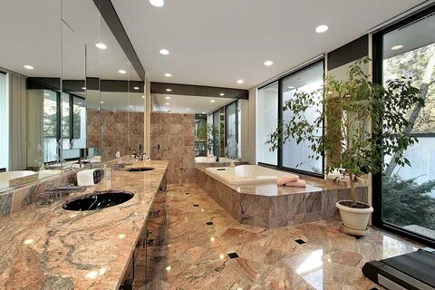 Granite bathroom tiles