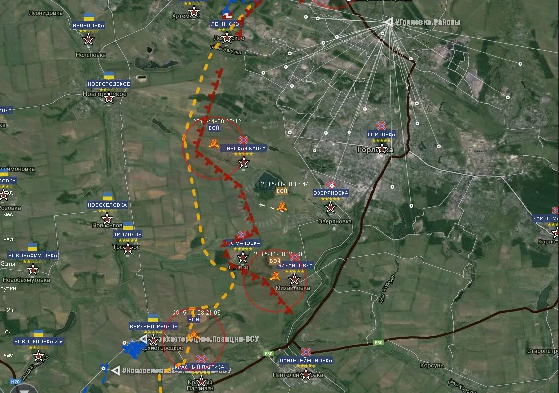 Часовой яр донецкой области на карте. Горловка на карте. Сводки от ополчения Новороссии. Пески под Донецком на карте. Красный Партизан ДНР на карте.