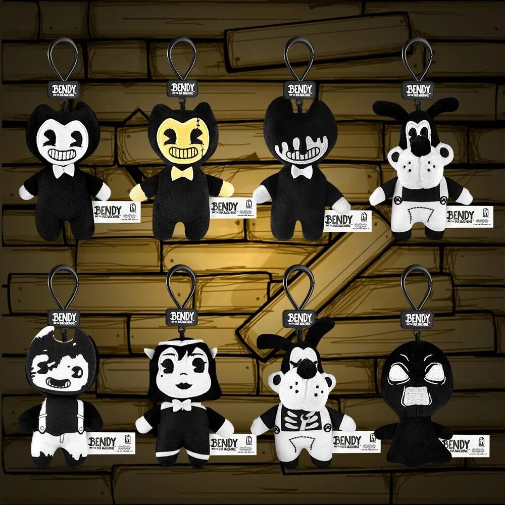 Плюшевая игрушка БЕНДИ Bendy and the Ink. БЕНДИ И чернильная машина БЕНДИ брелок. Бенди и чернильная машина купить