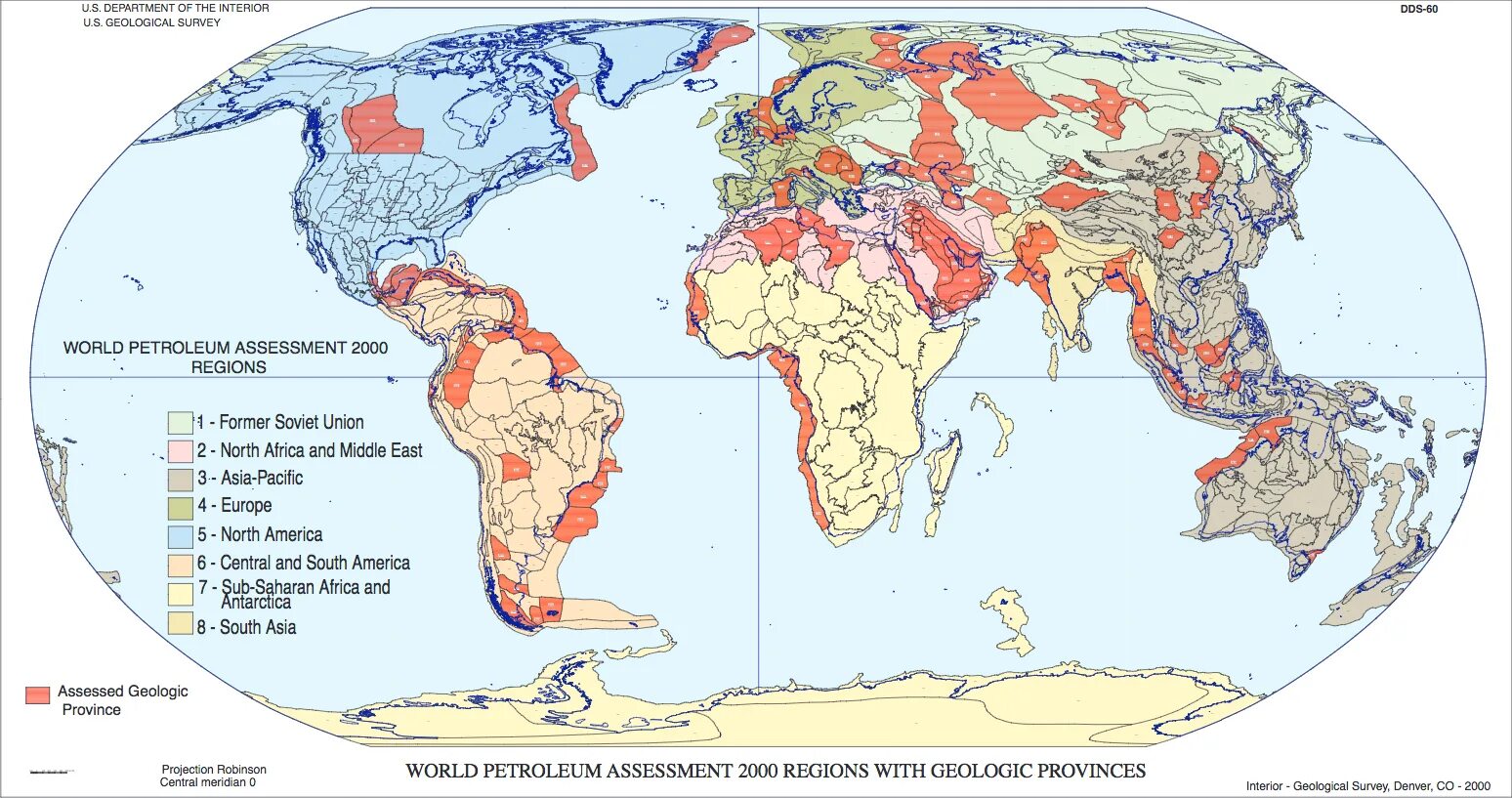 Регионы 2000. World Petroleum Map. Globe is covered by Petroleum Map.