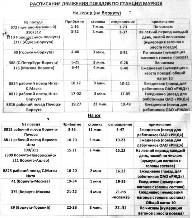 Воркута на поезде сколько