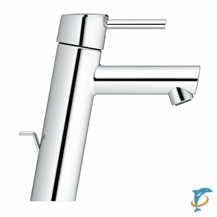 Смеситель для раковины однорычажный с изливом. Grohe 23450001. Grohe Concetto с донным клапаном, средний излив, хром (23450001). 23450001 Concetto смеситель. Смеситель Grohe Concetto 23450001.