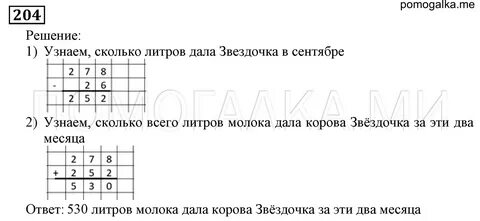 Математика 4 класс страница 51 задание 204