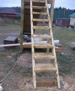 Лестница на дачу своими руками из дерева
