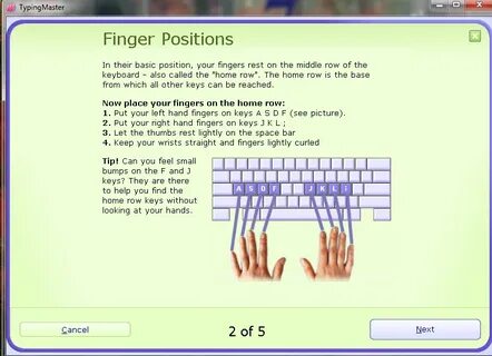 Typing keys