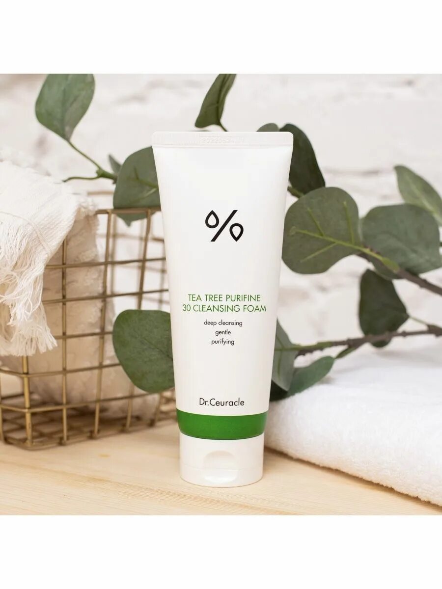 Tea Tree Purifine 30 Cleansing Foam. Dr.ceuracle Tea Tree Purifine 30 Cleansing Foam 150ml. Dr.ceuracle Tea Tree пенка. Пенка для умывания с чайным деревом Tea Tree Purifine 30 Cleansing Foam 150 мл..