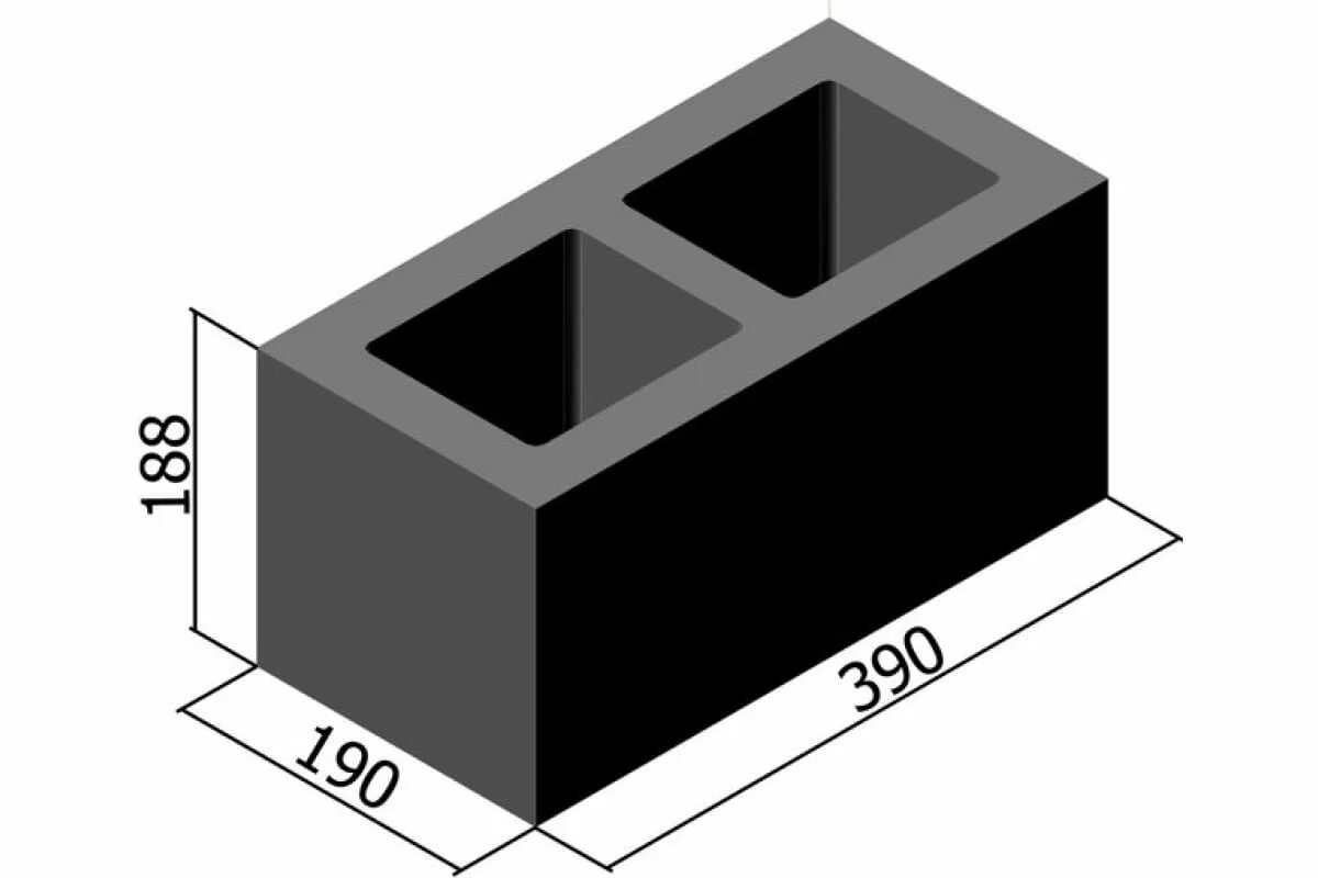Камень стеновой гост. Блок пустотелый СКЦ 390*190*188. Камень стеновой КСЛ-пр-ПС-39. Стеновой двухпустотный блок (бетонный) Размеры. Блок двухпустотный керамзитный стеновой 390х188х190.