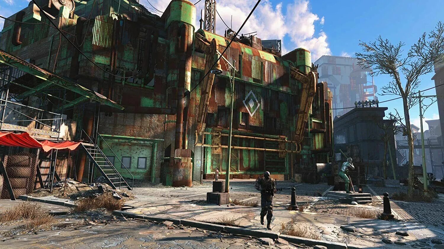 Фоллаут 4 Даймонд Сити. Рынок Даймонд Сити Fallout 4. Fallout 4 Фенуэй парк. Fallout 4 Diamond City ворота.