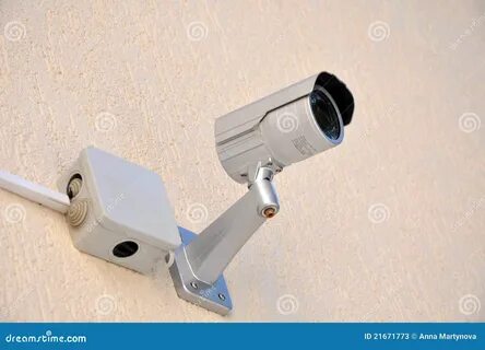 Security camera stock image. Image of property, lens - 21671773