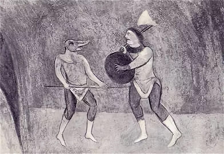 скоморохи фреска софийского собора в киеве. фрески в киевском софийском соборе ряженые. зверь нападает на всадника фрески софии киевской. зверь нападает на всадника фрески софии киевской. фреска борьба ряженых в софийском соборе в киеве.