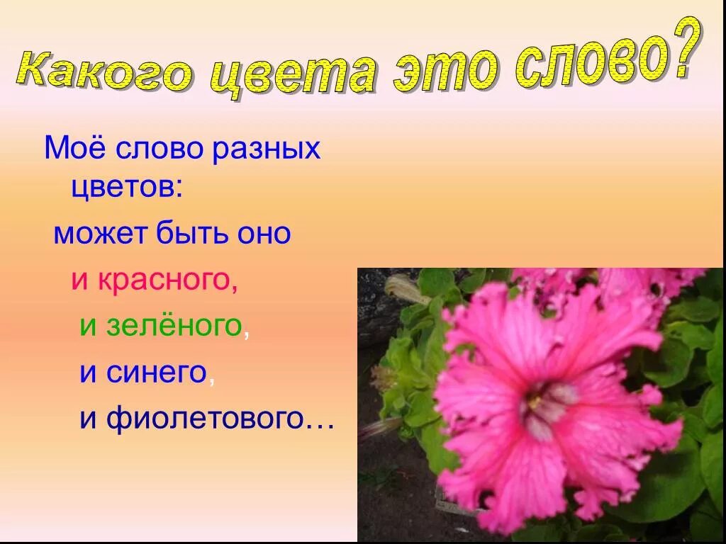 Слово цвести