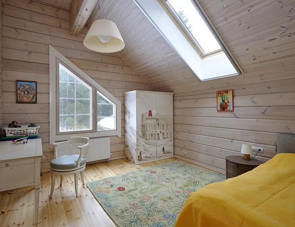 Дизайн комнат в деревянном доме. Имитация бруса 145 мансарда. Мансарда фальшбрус. Имитация бруса (Вуд-Хаус) сосна. Имитация бруса в скандинавском интерьере.