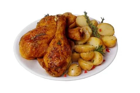Жареные голени с картошкой