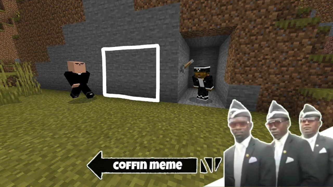 Coffin meme. Гроб майнкрафт открытый. Minecraft Coffin Design.