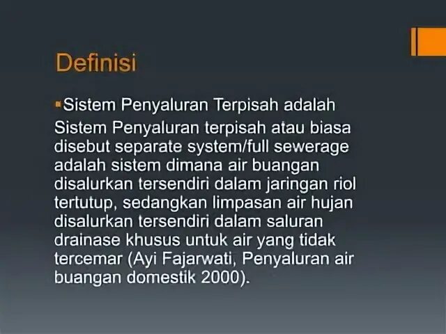 Separate system. Separate system
