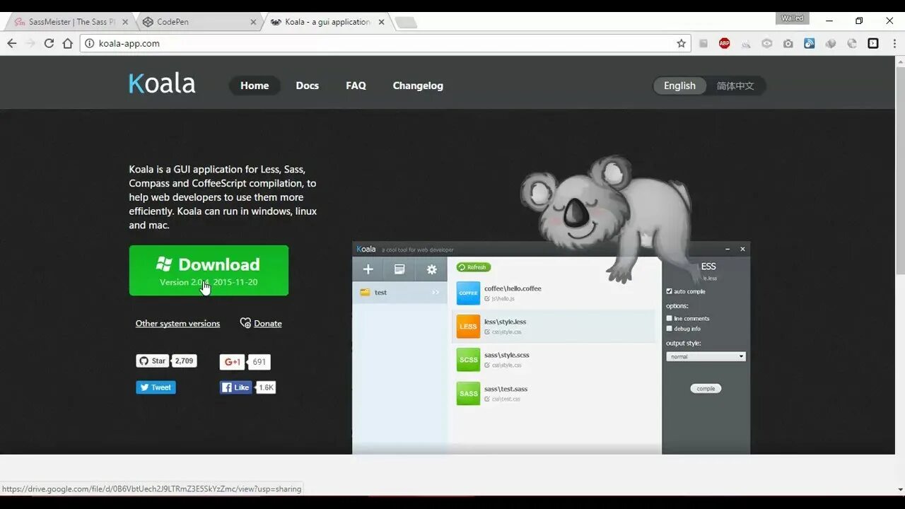 Android studio koala. Sass compiler или node js. коала mac. koala app. sass less stylus.