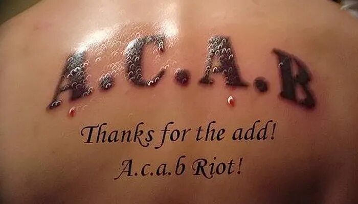 Значение слова a c a b. ACAB тату на спине. A C A B тату на спине. ACAB тату на груди. Асаб тату на спине.