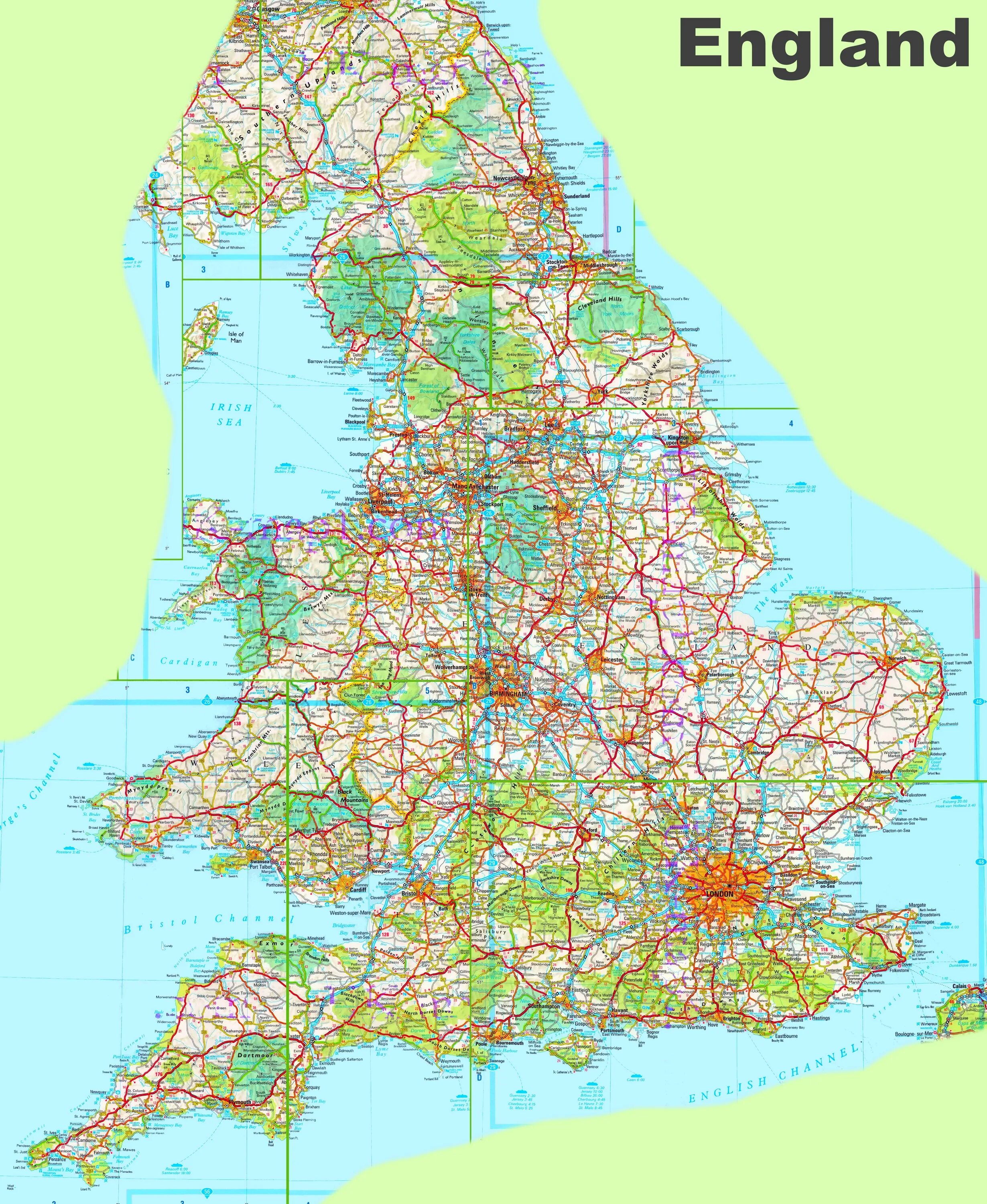 English details. England карта. Detailed Map of England. Карта Ингланд Харта. England Cities Map.