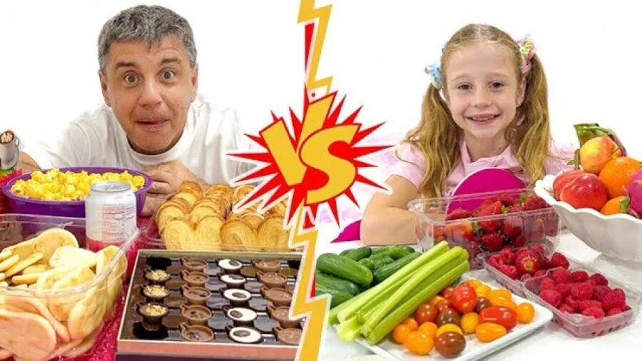 Настя Дэдди. Nastya vs Daddy in healthy food Challenge. Рисунок для папы. Лайк Настя кто гости.