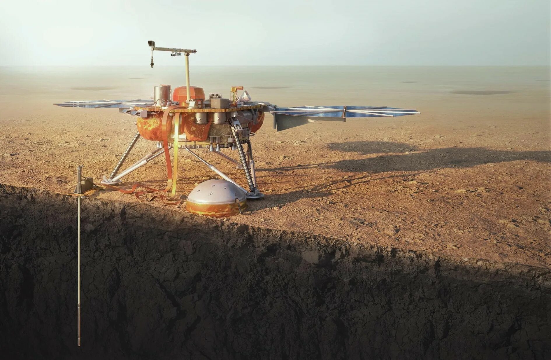 Марсианский зонд. Посадочный модуль НАСА Insight. Insight аппарат на Марсе. Зонд Insight Марс снимки. Марсоход космический аппарат Insight.