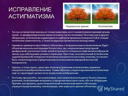 Астигматизм аберрация
