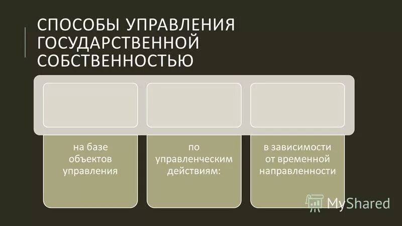 Формы управление государственной собственностью