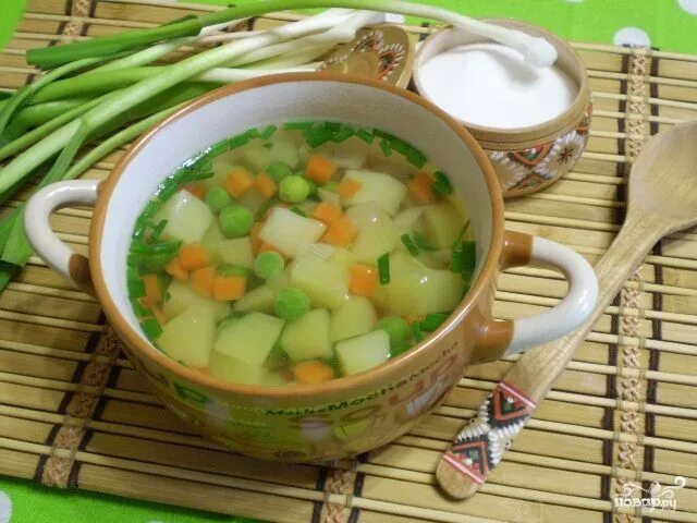 Куриный суп с брокколи и сладким перцем - калорийность, состав, описание - Calor