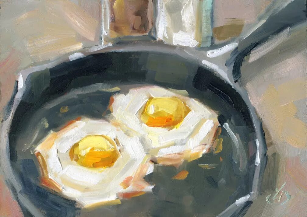 Яичница живопись. Яичница. Натюрморт с яйцами. Яичница живопись. Яичница живопись маслом.