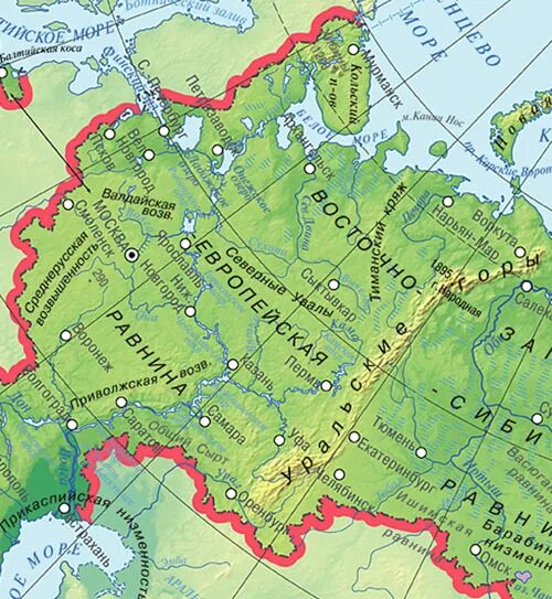Среднерусская высота над уровнем моря. Физическая карта Восточно-европейской равнины. Восточно-европейская равнина Окско Донская равнина. Восточно-европейская возвышенность. Среднерусская возвышенность на физической карте.