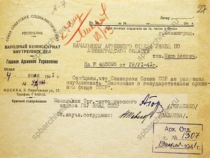 Архив нквд
