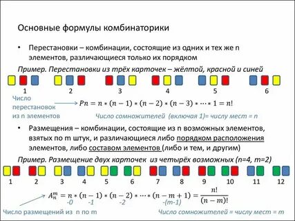 Размещения сочетания и число сочетаний