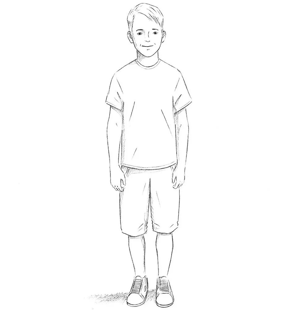 Рисунок человека для детей 10 лет